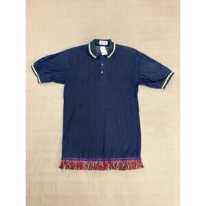 Sea Palms by Hartwell NWT Denim Shirt with Fringes, Women's Size Small